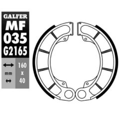 Bremsbacken Galfer 160x40mm