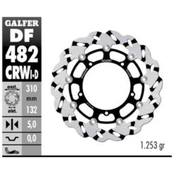 Bremsscheibe Galfer CRW 310/132/5mm rechts