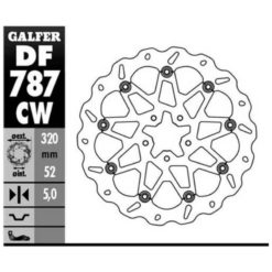 Bremsscheibe Galfer CW 320/52/5 (5 Loch)