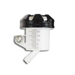 Expansionsgefäss universal schwarz Alu, gefräst 45°