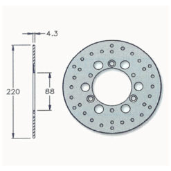 Bremsscheibe IGM 220/88/4,3mm neu 842'168 NETTOPREIS