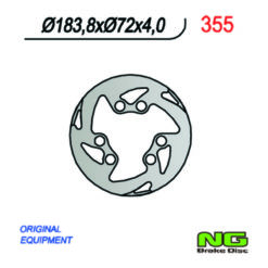 Bremsscheibe NG Brake Disc 183/72/4mm (6 Loch)