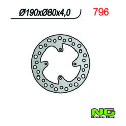 Bremsscheibe NG Brake Disc 190/80/4mm (4 Loch)