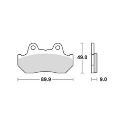 Bremsbelag TRW-Lucas MCB544 Semi-Metal