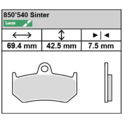 Bremsbelag Lucas MCB 797 SH Sinter Performance (Paar)