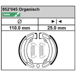 Bremsbacken Lucas MCS 901 (110x25mm)