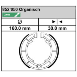 Bremsbacken Lucas MCS 907 (160x30mm)