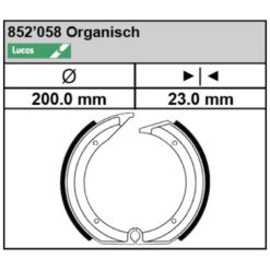 Bremsbacken Lucas MCS 943 (200x23mm)