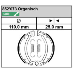 Bremsbacken Lucas MCS 962 (110x25mm)