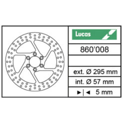 Bremsscheibe Lucas (MST 231) 295/57/5mm
