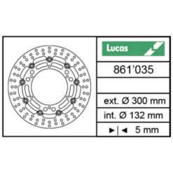 Bremsscheibe Lucas (MSW 224) 300/132/5mm schwimmend