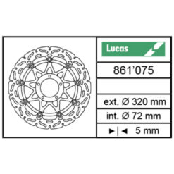 Bremsscheibe Lucas (MSW 267 RAC) 320/72/5mm schwimmend