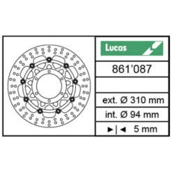 Bremsscheibe Lucas (MSW 284) 310/94/5mm schwimmend
