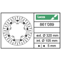 Bremsscheibe Lucas (MSW 276) 320/105/5mm schwimmend