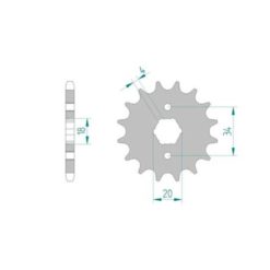 Ritzel Daelim,Honda 428/12Z