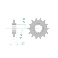 Ritzel Honda 525/16Z