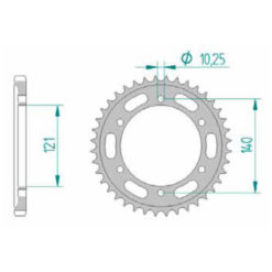 Zahnkranz Morini Stahl 525/40Z