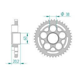Zahnkranz Ducati 525/45Z