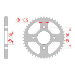 Zahnkranz Stahl Honda 428/44Z