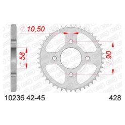Zahnkranz AFAM 428/45Z Stahl