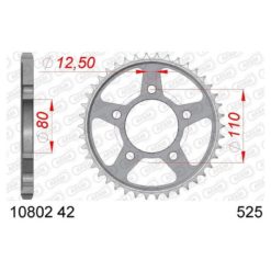 Zahnkranz Stahl Honda CRF 1000 Africa Twin 525/43Z Spezial