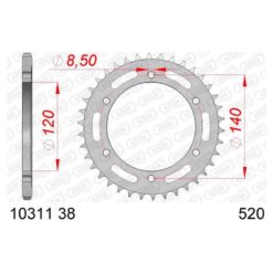 Zahnkranz AFAM 520/38Z Stahl