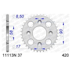 Zahnkranz AFAM 420/37Z Aluminium