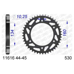 Zahnkranz AFAM Aluminium Honda 530/44Z titanfarben