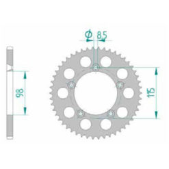 Zahnkranz KTM Alu 420/45Z