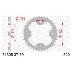 Zahnkranz AFAM Stahl KTM 520/39Z verzinkt