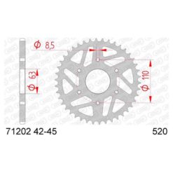 Zahnkranz KTM Stahl Afam 520/45Z (Duke/RC 125-390)