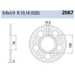 Zahnkranz Alu Marchesini/BST/OZ 520/47Z