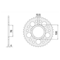 Zahnkranz PBR Marchesini/BST/OZ Alu 525/41Z silber