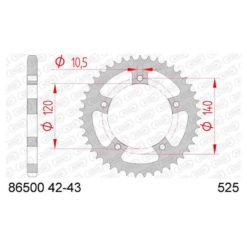 Zahnkranz AFAM 525/42Z Stahl