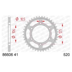 Zahnkranz AFAM 520/41Z Stahl