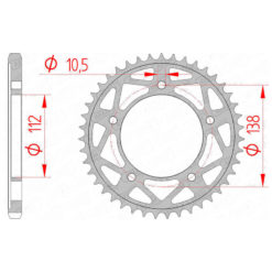 Zahnkranz Stahl Yamaha 525/44Z schwarz