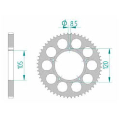 Zahnkranz Stahl Sachs 428/56Z