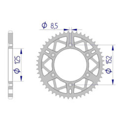 Zahnkranz Afam Alu Beta 520/50Z