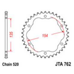 Kranz Stahl Adapt Ducati 520/39Z (JT 760)