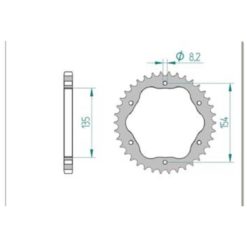 Zahnkranz Ducati Alu Adapter 530/43Z