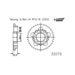 Zahnkranz Ducati Stahl 520/36Z