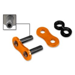 Kettenschloss 530 Nietschloss RK 530GXW, XW-Ring, CLFZ *PLS*, orange