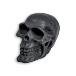 Ventildeckel HH CRACKED SKULL (Totenkopf) schwarz, Paar