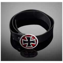 Ledergürtel HH (80 - 125cm) inkl. GOTHIC CROSS Schnalle