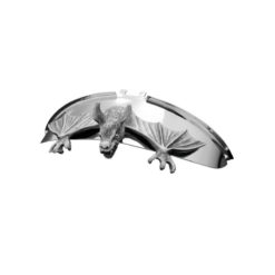 Scheinwerfervisier HH BAT chrom zu 160mm zum kleben