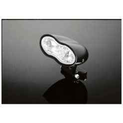 Scheinwerfer HH DOUBLE OVAL schwarz mit klarem Glas E-Hom