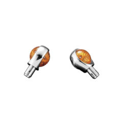 Blinker HH Paar HANDLEBAR chrom Ø56 x 50mm für Lenkerende Ø25mm
