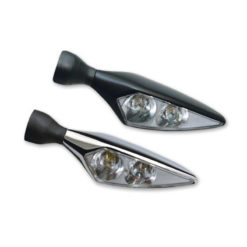 Blinker HH (1 Stück) MICRO RHOMBUS vo li / hi re Glas klar E-Hom