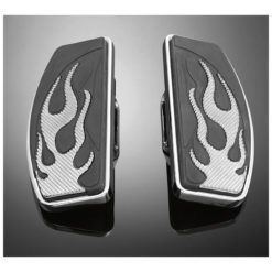 Trittbretter HH Paar FLAME 12.5 x 31cm chrom zu Kawasaki VN800