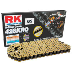 Kette 428 RK 428KRO 136L, O-Ring, verstärkt plus, GS (gold-schwarz)
